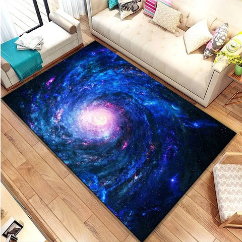 Navak Carpet 3D Galaxy Space Star Carpet Home Bedroom Living Room Decorative Floor Mat Bathroom Room Non-Slip Carpet Door Mat