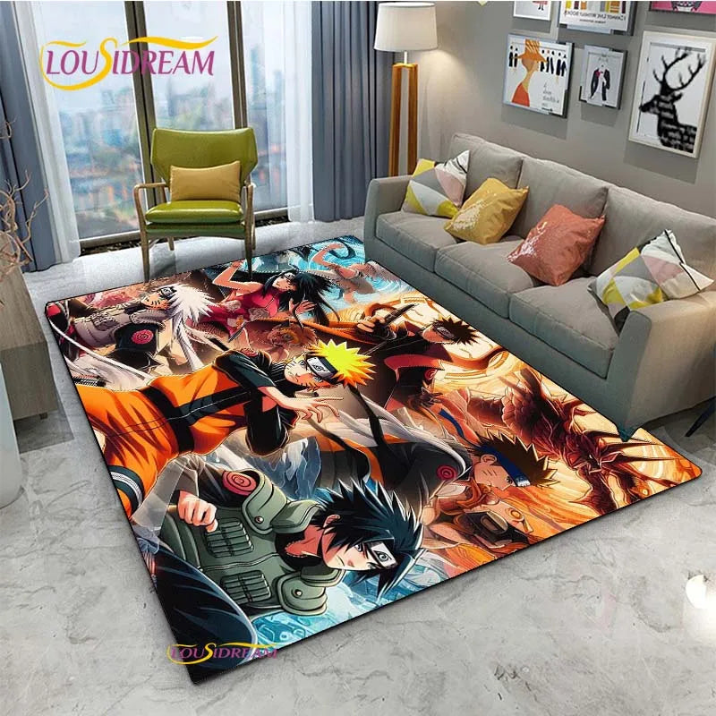 Navak Carpet Naruto Cartoon Anime Carpet for Living Room Bedroom Cute Rugs Kitchen Table Door Kids Un-slip Floor Mats Alfombra Birthday gift