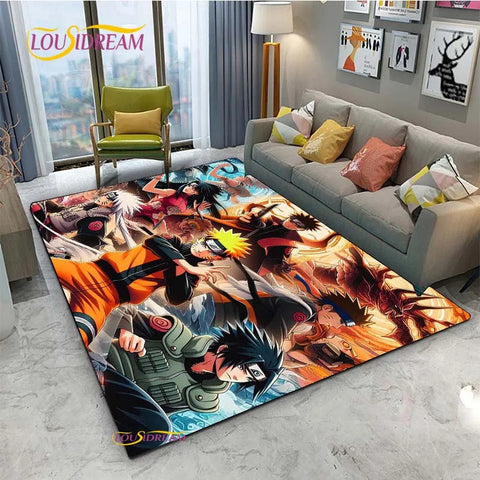 Navak Carpet Naruto Cartoon Anime Carpet for Living Room Bedroom Cute Rugs Kitchen Table Door Kids Un-slip Floor Mats Alfombra Birthday gift