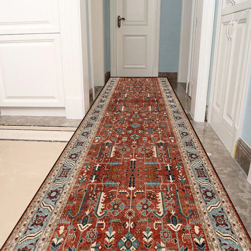 Navak Carpet Persian Style Living Room Hall Carpet Long Hallway Corridor Rugs Non-slip Stairs Decor Runner Rug Kitchen Mat Size Customized
