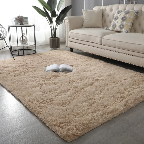 Navak Carpet Nordic Furry Rug Bedroom Carpet Living  Room Modern Decoration Hairy Carpets Large Size Black Gray Pink Beige Non Slip Mat