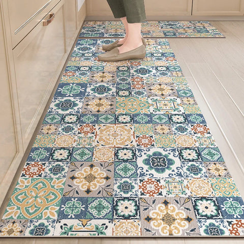 Navak Carpet Pvc Carpet for Kitchen Floor Mat Waterproof Home Decoration Rug Oil-proof Anti-slip Long Foot Mats Alfombra Vinilicas Cocina