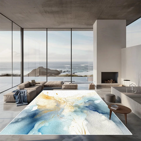 Navak Carpet Nordic Luxury Ink Wash Carpet Living Room Bedroom Decoration Large Area RugsLounge Office Sofa Area Non-slip Floor Mats