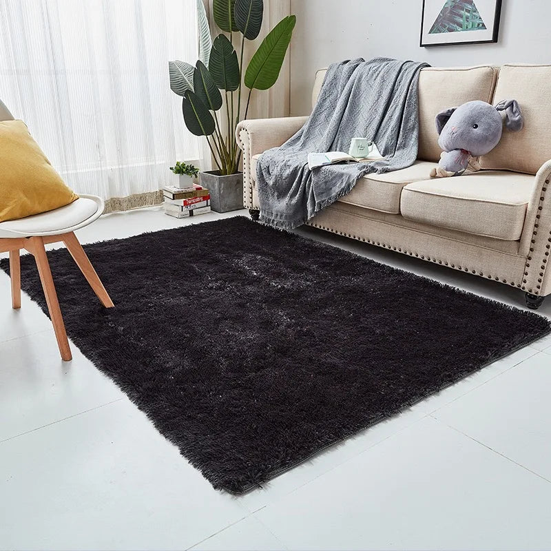 Navak Carpet Gray Bedroom Living Room Home Carpet Nordic Fluffy Plush Children's Room Decor Non Slip Mats Lounge Porch Table Coffee Large Rug