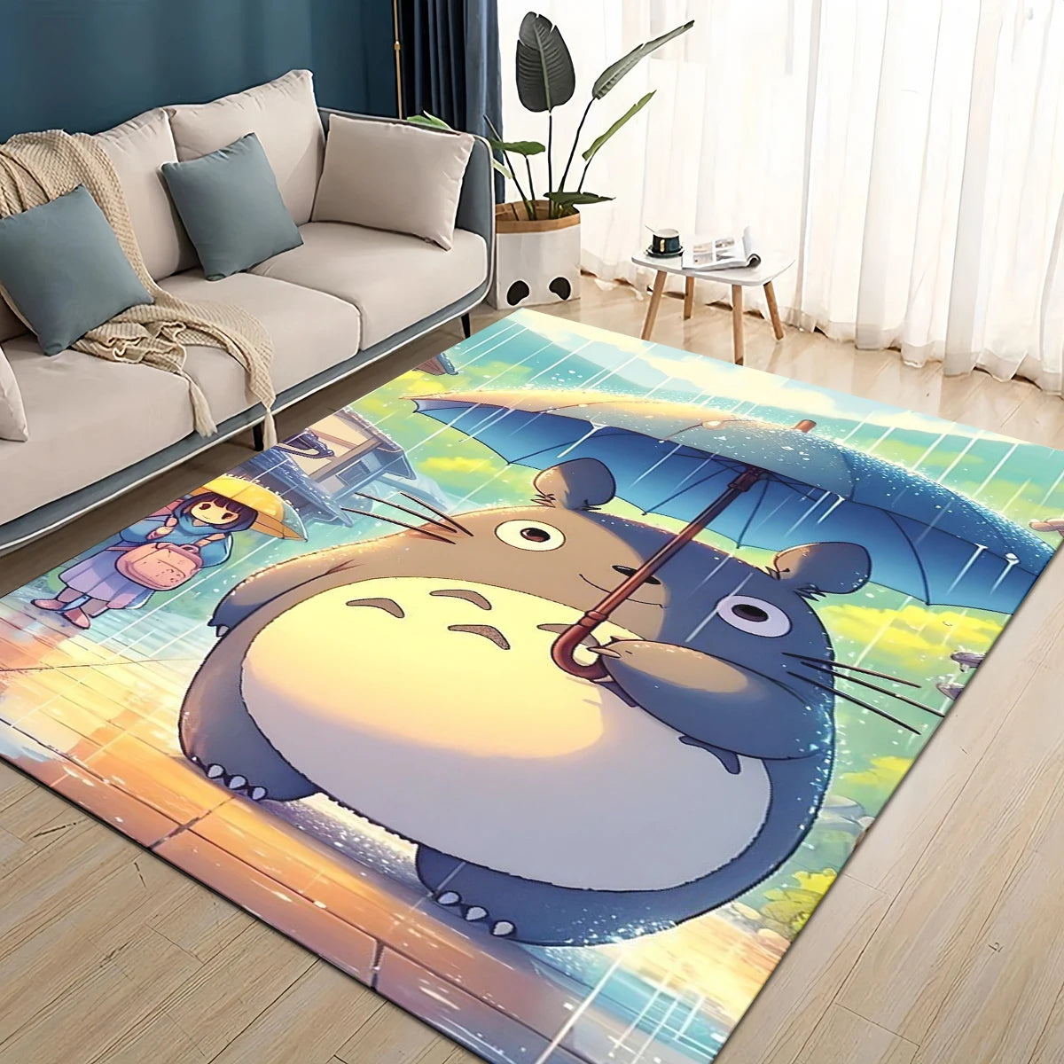 Navak Carpet 3D T-Totoros Cartoon Area Rug,Carpet Rug for Living Room Children's Bedroom Sofa Doormat Decor,kids Play Non-slip Floor Mat