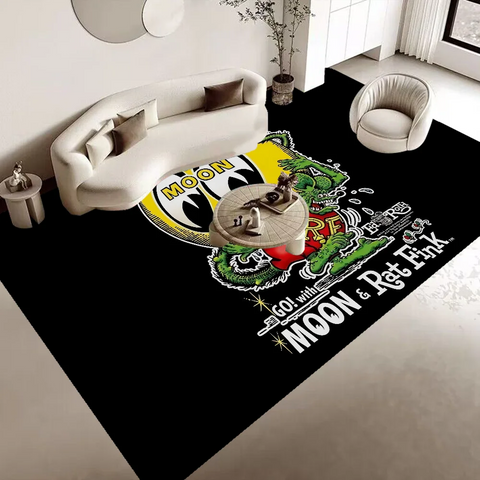 Navak Carpet Mooneyes Print Floor Mat INS Style Soft Bedroom Floor House Laundry Room Mat Anti-skid Bedside Area Rugs