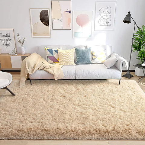 Navak Carpet Silk Wool Carpet Living Room Plush Rug Bed Room Floor Fluffy Mats Non-slip Home Decor Soft Velvet Carpet Kids Room Blankets