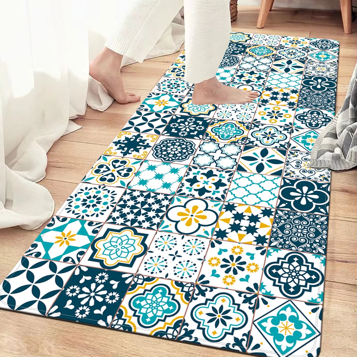 Navak Carpet Exclusive Picks Mandala Patchwork Bedroom Carpet Bathroom Non-Slip Floor Rugs Used In Living Room LaundryRoom Kitchen Home Decoration Mat