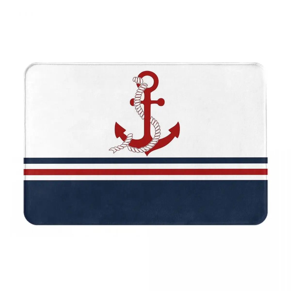 Navak Carpet Anchor Nautical White & Navy Anti-slip Doormat Floor Mat Cushion Carpet Rug for Kitchen Entrance Home Bathroom Living room Mats