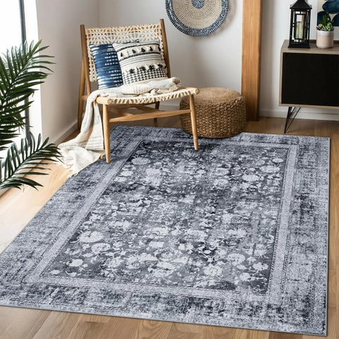 Navak Carpet ,Vintage Boho Rug,Ultra-Soft Low Pile, Washable, Non Slip,Stain Resistant Printed Carpet for Living Room Bedrooms P