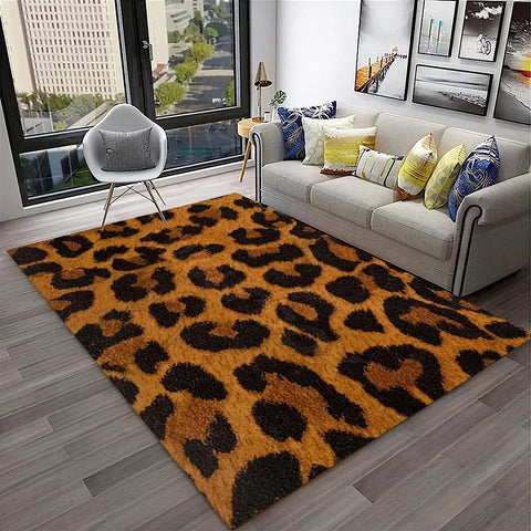 Navak Carpet Leopard Print Carpet Rugs Living Room Floor Mats Bedroom Decor Carpets for Bed Room Carpets for Living Room Decoration Maison
