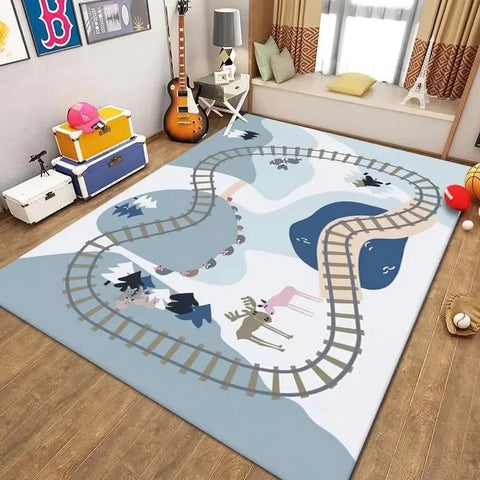 Navak Carpet Car Park Children Crawling Carpets for Living Room Decoration Kids Bedroom Home Decor Sofa Carpet Non Slip Area Rug Floor Mat