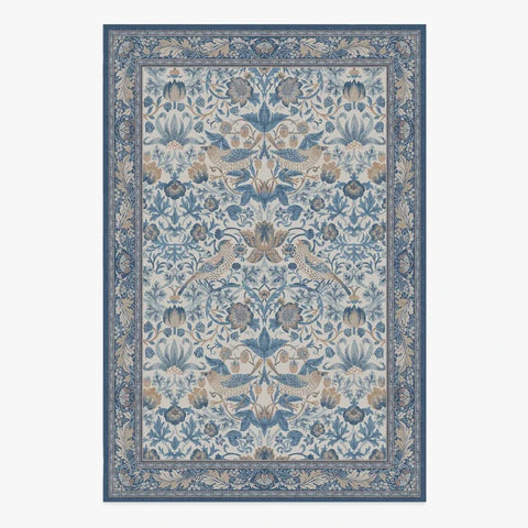 Navak Carpet Living Room Carpet Large Size Bedroom Bedside Floor Mat Machine Washable Carpets Spring Flowers Plant Retro Home Decoration Rug
