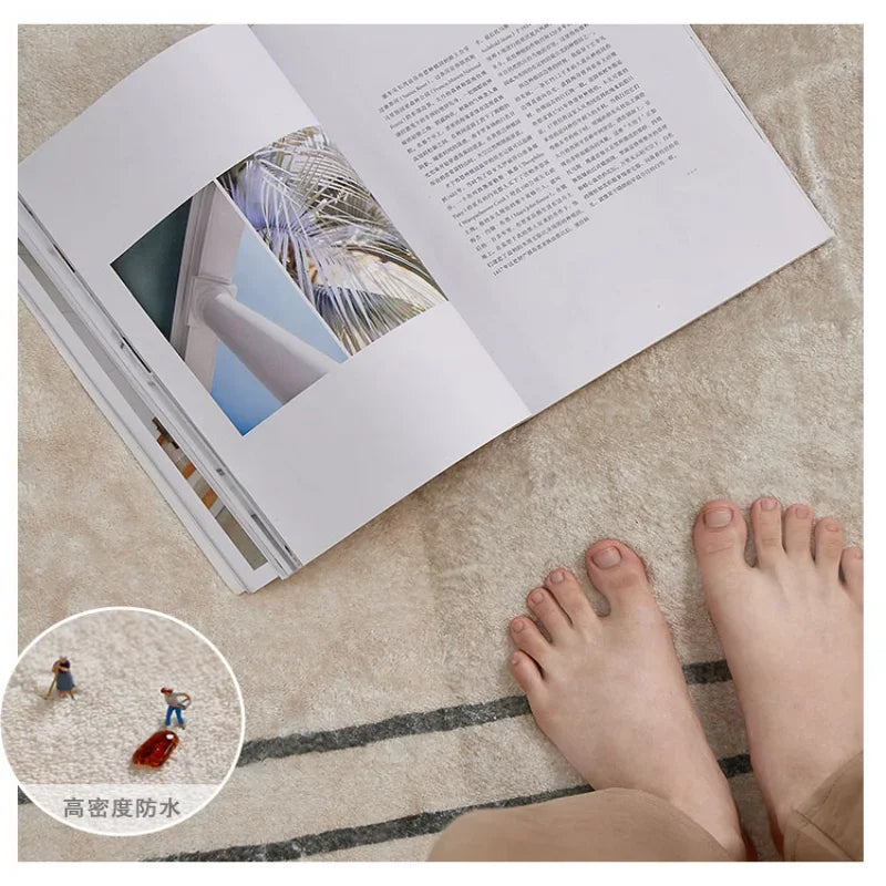 Navak Carpet Wabi-sabi Style Living Room Decoration Plush Carpet Light Luxury Rugs for Bedroom Fluffy Soft Thick Rug Home Washable Floor Mat