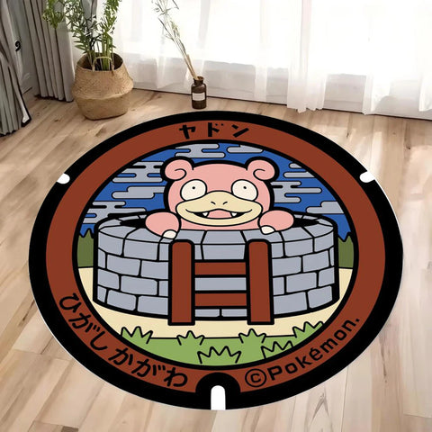 Navak Carpet Daily Picks Elves Round Rug for Living Room Sofa Decor Bedside Soft Rug Hanging Basket Nonsilp Mat Game Room Chair Floor Mat