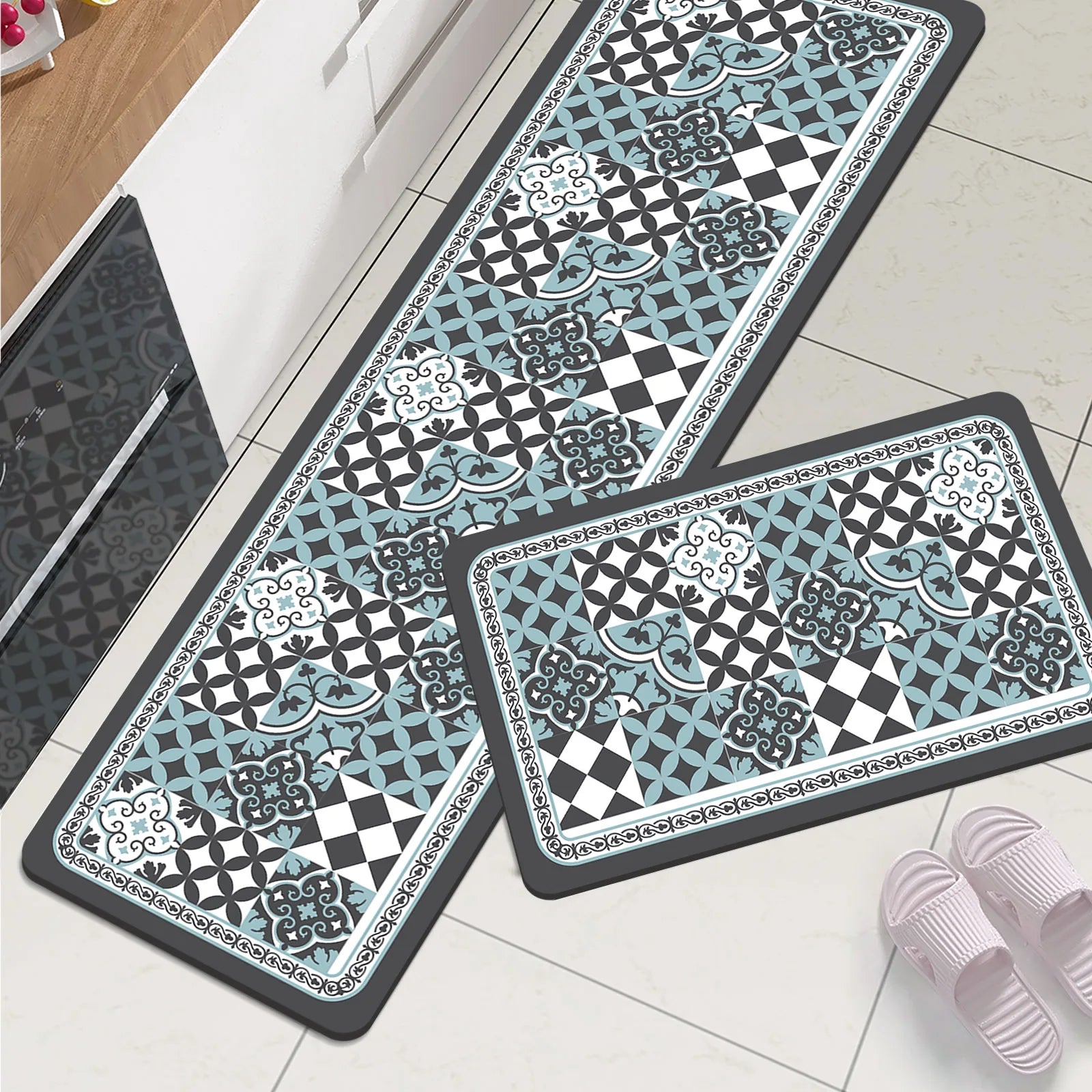 Navak Carpet Super Absorbent Kitchen Mat Waterproof Long Area Kitchen Rug For Living Room Bedroom Foot Mat Hallway Carpet Doormat Washable