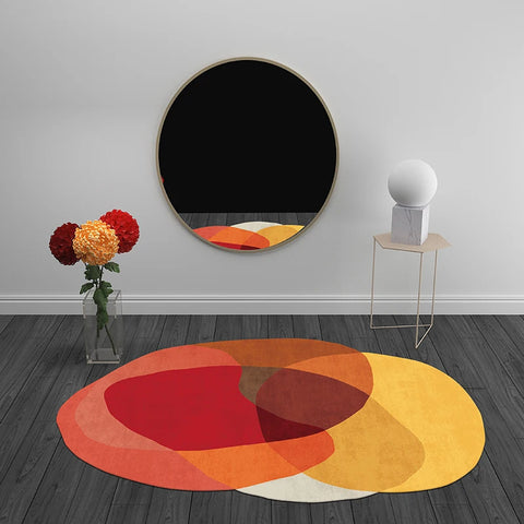 Navak Carpet Irregular Shapes Living Room Decoration Carpet Nordic Style Rugs for Bedroom Thick Plush Lounge Floor Mat Fluffy Soft Study Rug