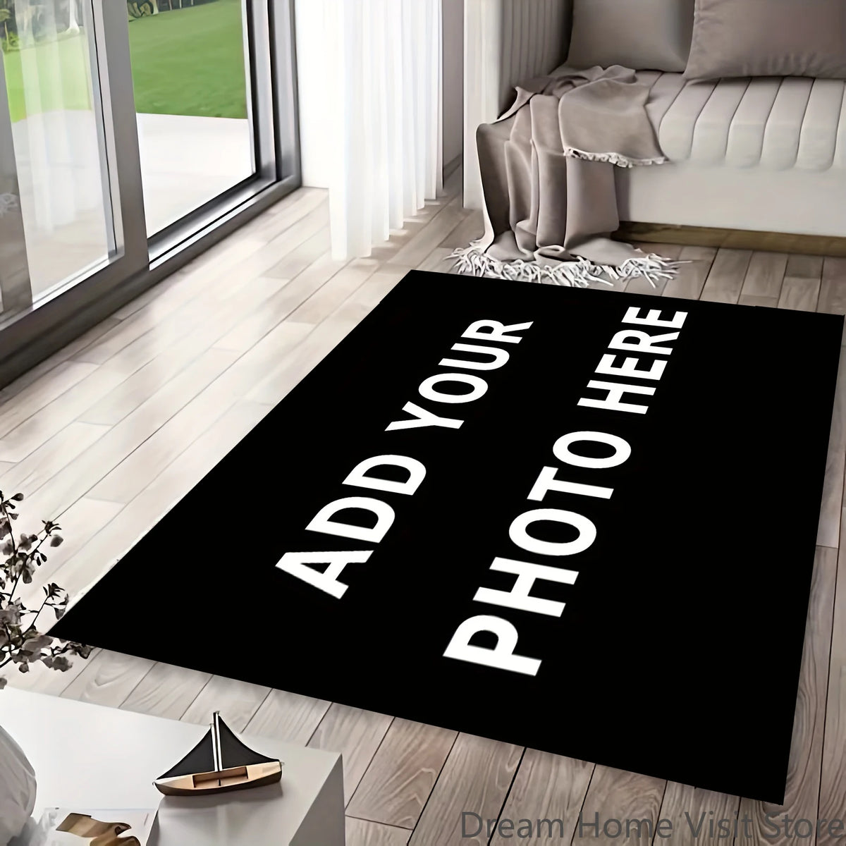 Navak Carpet Custom Photo Text Area Mat Carpet Rug Printed Rectangle Rugs for Adult Yoga Living Room Decorative Personalized Entrance Doormat