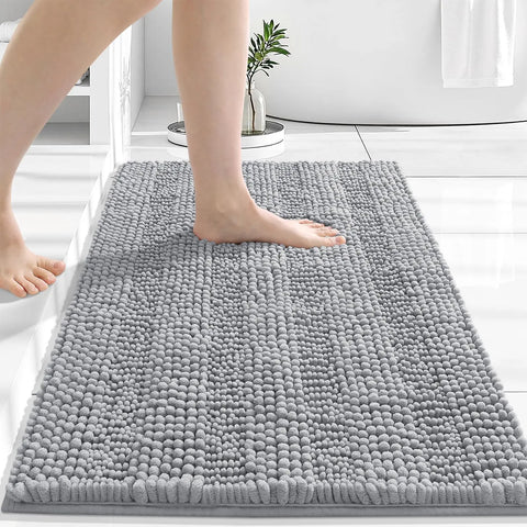 Navak Carpet Olanly Striped Bathroom Rugs Extra Thick Absorbent Bath Mats Non-Slip Soft Cozy Shower Carpet Plush Shaggy Machine Wash Bath Rug