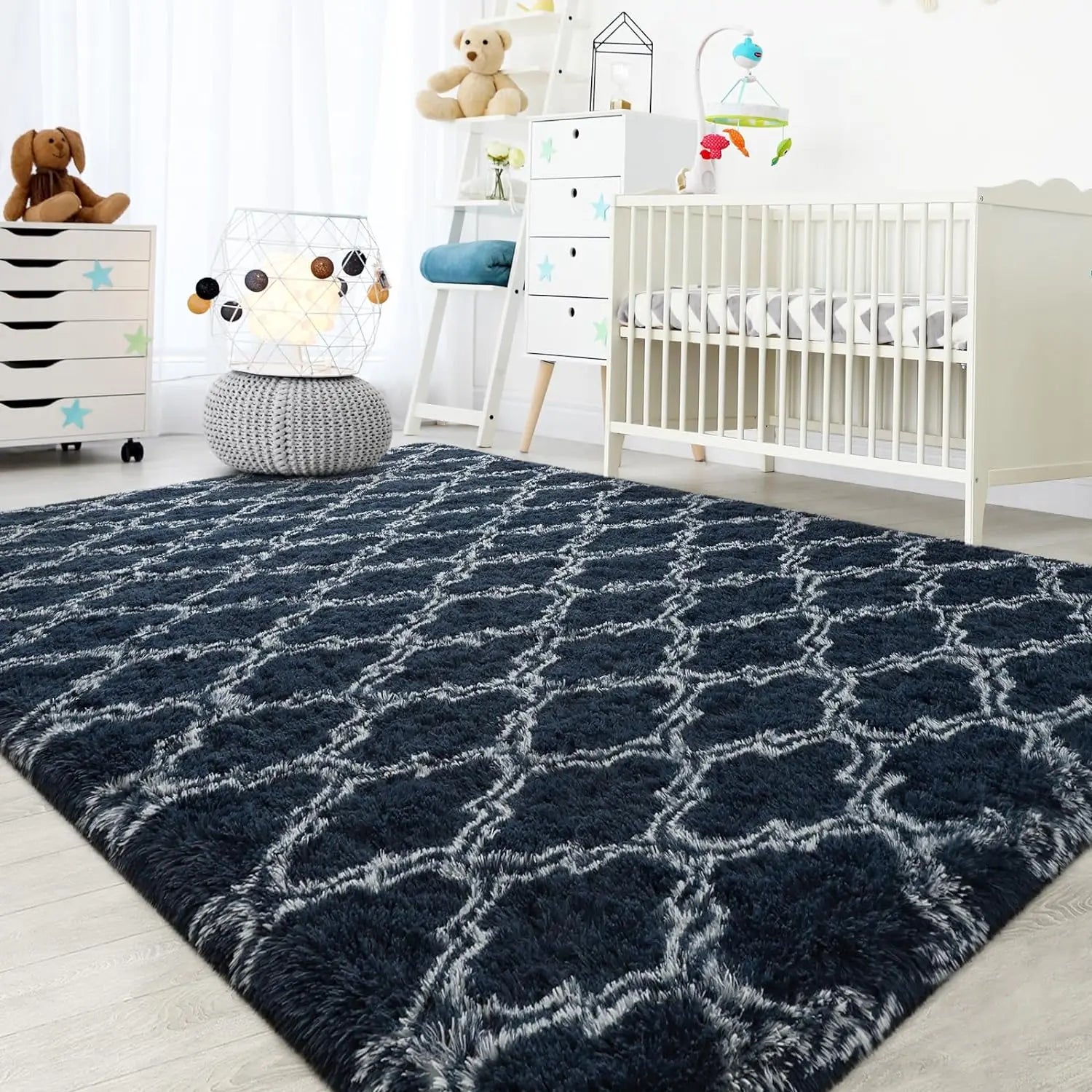 Navak Carpet Large Shag Area Rugs for Bedroom Super Soft Plush Fluffy Carpets Living Room Rug Non-Slip Indoor Floor Rug for Kids Nursery Girl