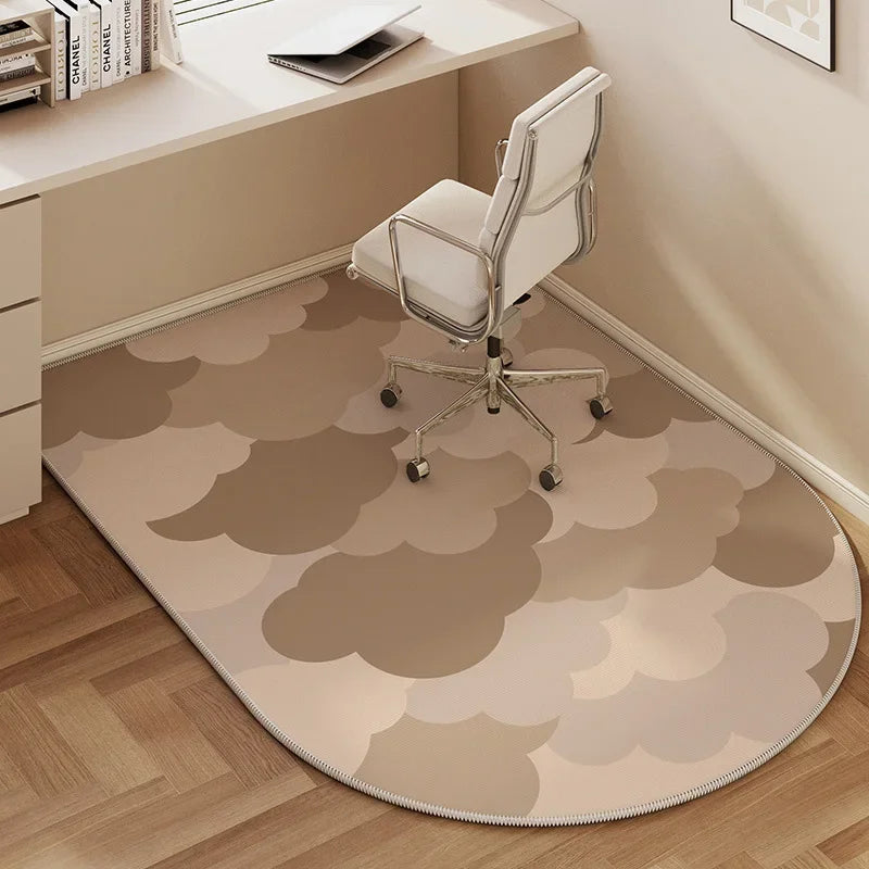 Navak Carpet Computer Chair Floor Mat Half Circle Carpet Swivel Pulley Chairs Anti-scratch Foot Mats Bedroom Study Desk Non-Slip Rug