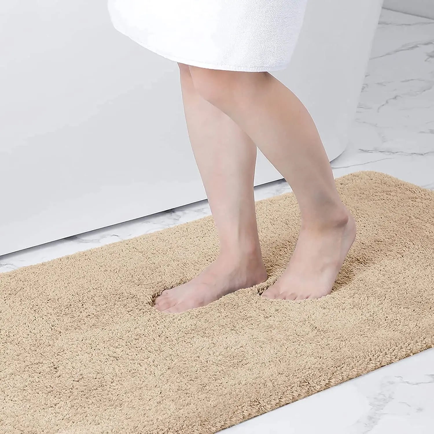 Navak Carpet Kitinjoy Fluffy Bathroom Rugs Non-Slip Washable Absorbente Bath Mat Soft Shaggy Microfibre Bath Mats Resist Dirt Kitchen Carpets