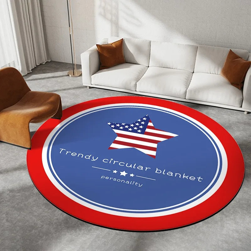 Navak Carpet Daily Picks Disney Captain America Circular Mat Living Room Sofa Carpet Tea Table Bedroom Bedside Enter Door Rug Fashion Home Dcor