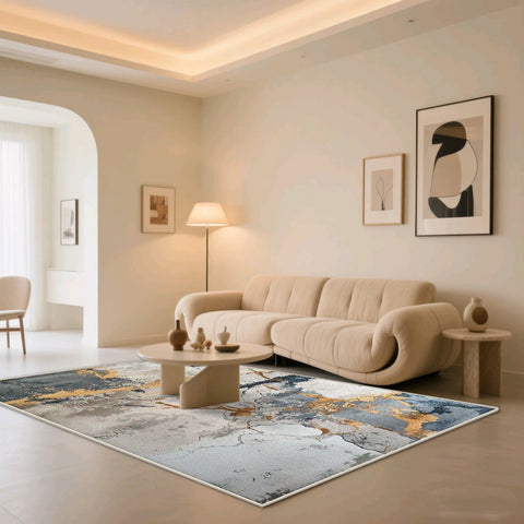 Navak Carpet Art Style Abstract Soft Bedroom Decoration Carpet Big Size Non-slip Sofa Table Mat Foldable Machine Washable Living Room Rugs