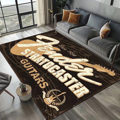 Navak Carpet 27 Style New 3D Fender Retro Guitar Instruments Music Carpet Rug for Living Room Bedroom Home Sofa Decoration,Non-slip Floor Mat