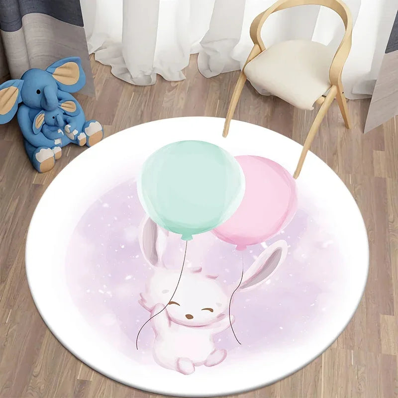 Navak Carpet Cartoon Cute Bear Round Carpet for Living Room Rugs Bath Mat for Children Room Mats Bedroom Carpets Baby Kids Room Home Decor