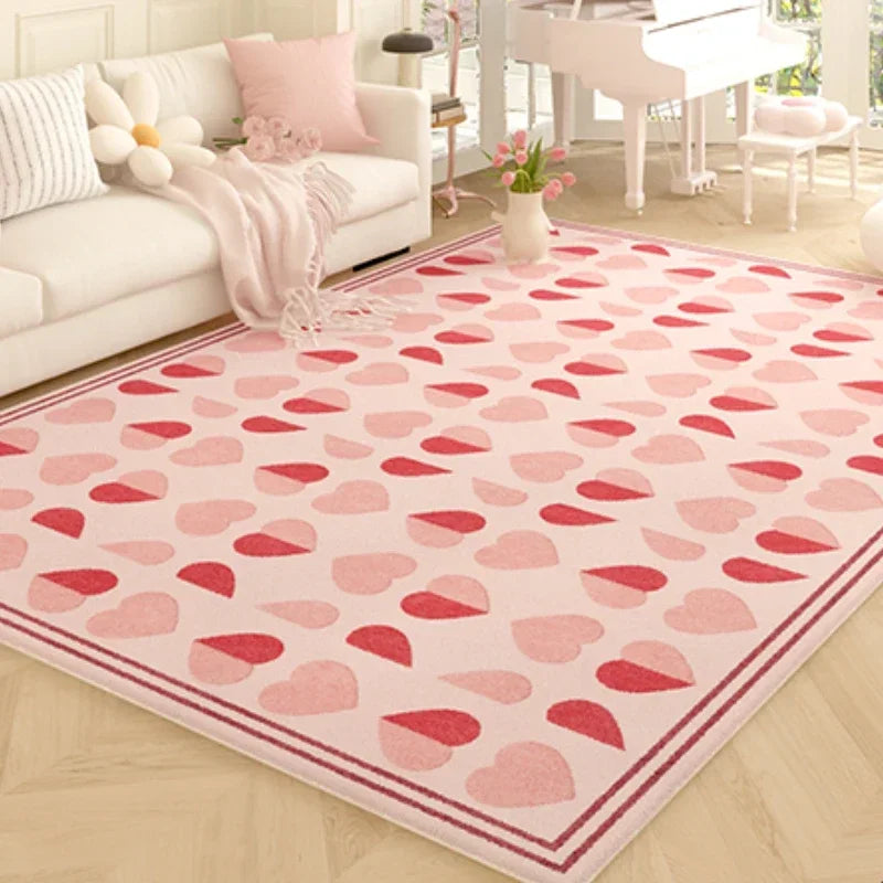 Navak Carpet Korean Minimalist Area Rug – Thick  Blush Pink Living Room Carpet, Oversized Bedroom Floor Mat, Soft & Cozy