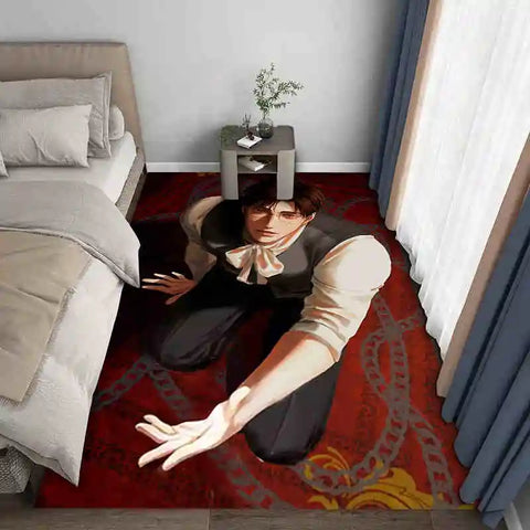 Navak Carpet Exclusive Picks Japanese Anime Loop-Pile Rug - Machine Washable Bedside Carpet for Airbnb, Hotel, Cozy Home Decor