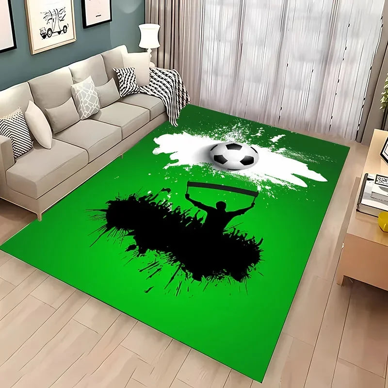 Navak Carpet Ball Sports Themed Carpet Cartoon Soccer Floor Mat for Kids Bedroom Decor Football Large Area Rugs Home Living Room Hallway Rug