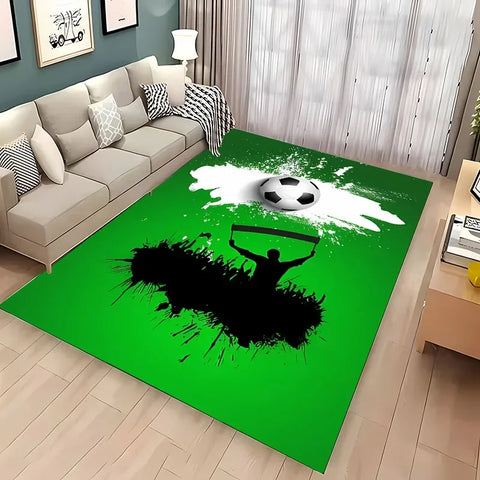 Navak Carpet Ball Sports Themed Carpet Cartoon Soccer Floor Mat for Kids Bedroom Decor Football Large Area Rugs Home Living Room Hallway Rug