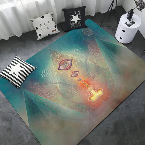 Navak Carpet Rainbow 7 Chakra Mandala Bohemia Yoga Door Mat Washable Non-Slip Living Room Sofa Chairs Area Mat Kitchen Welcome Doormat