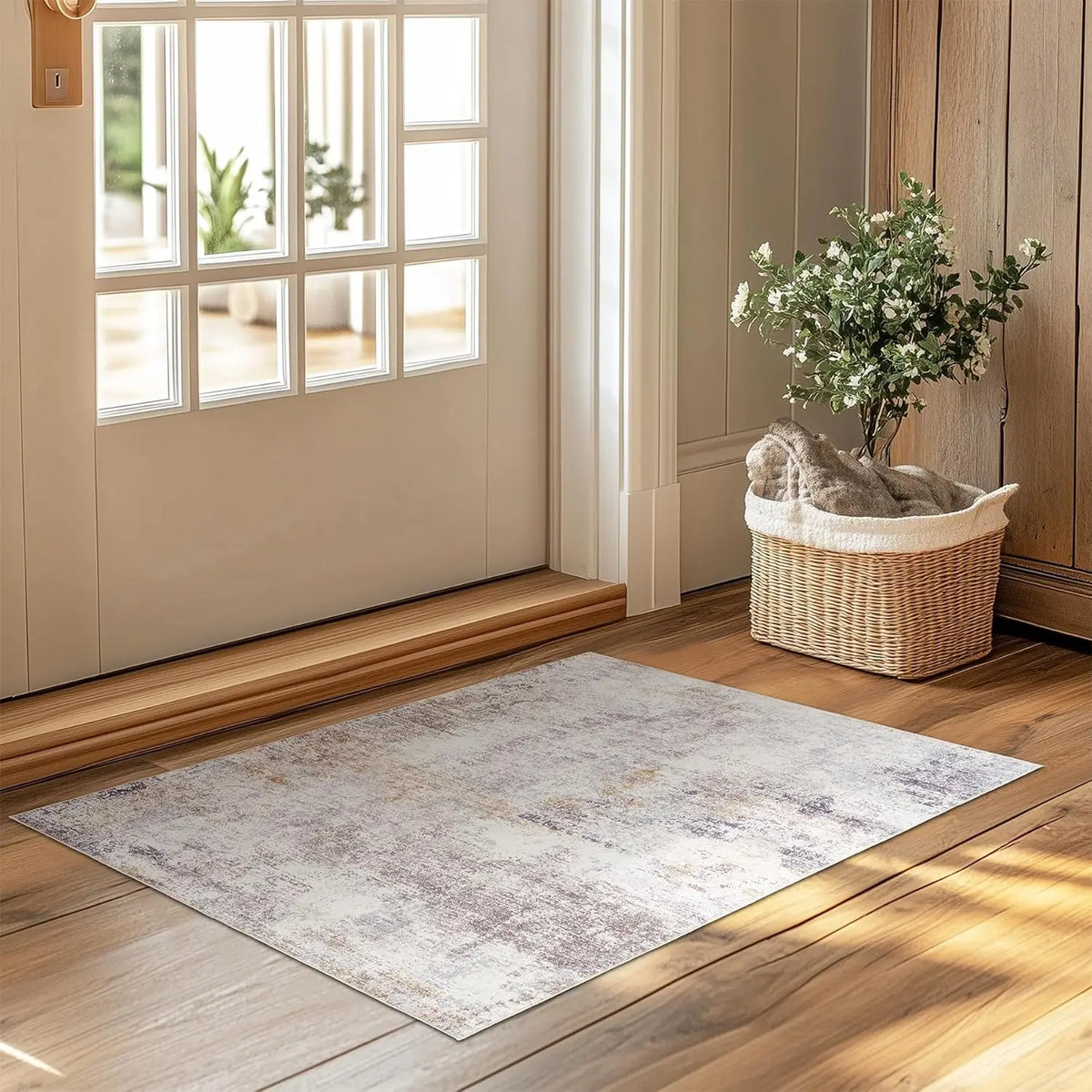 Navak Carpet Green RugLiving Room Washable Abstract Area Rugs Bedroom Non-Slip Soft Carpet Indoor Floor Non-Shedding Rugs for Dining