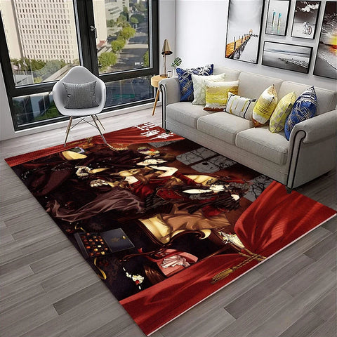 Navak Carpet 3D Anime Black Butler Cartoon Carpet Rug for Home Living Room Bedroom Sofa Doormat Decor,kids play Area Rug Non-slip Floor Mat