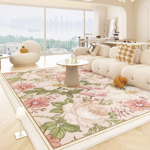 Navak Carpet French Style Bedroom Decor Plush Carpet Large Area Carpets for Living Room Home Fluffy Soft Floor Mat Thicken Washable Study Rug