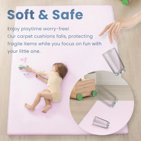 Navak Carpet Papamama Summer Soft Carpet  Cooling Floor Mat Breathable Non-Slip Baby Play Mat Living Room Rug for Bedroom Playtime