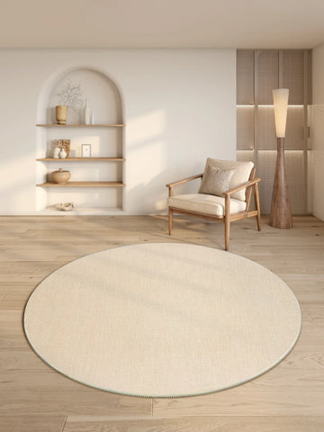 Navak Carpet Modern Style Rugs for Bedroom Minimalist Living Room Decoration Round Anti-slip Carpet Soft Bedside Floor Mat Washable Study Rug