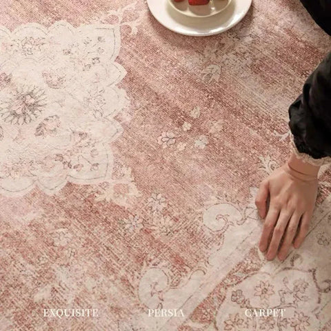 Navak Carpet MBG23Exclusive Picks Bohemian Faux Wool Rug - Ultra-Thin, Stain-Resistant,Non-Slip Carpet for Study Room & Living Room,Soft Floor Mat4Fb&
