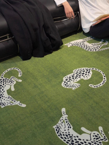 Navak Carpet Modern Nordic Living Room Carpet Artistic Leopard Print Rug Home Decoration Comfortable Soft Bedroom Bedside Non-slip Floor Mat