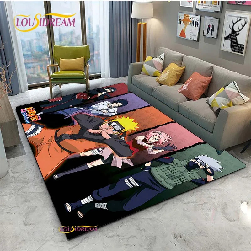 Navak Carpet Naruto Cartoon Anime Carpet for Living Room Bedroom Cute Rugs Kitchen Table Door Kids Un-slip Floor Mats Alfombra Birthday gift