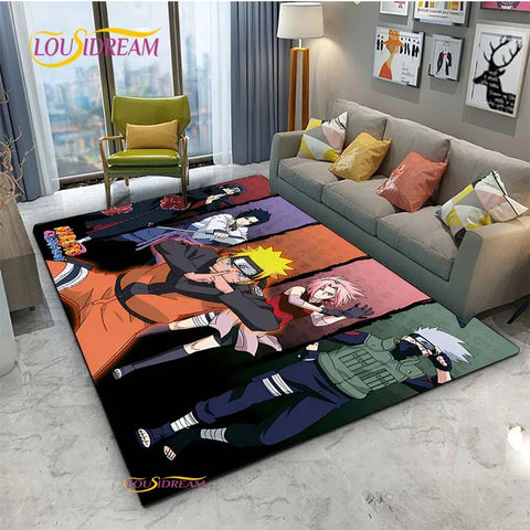 Navak Carpet Naruto Cartoon Anime Carpet for Living Room Bedroom Cute Rugs Kitchen Table Door Kids Un-slip Floor Mats Alfombra Birthday gift