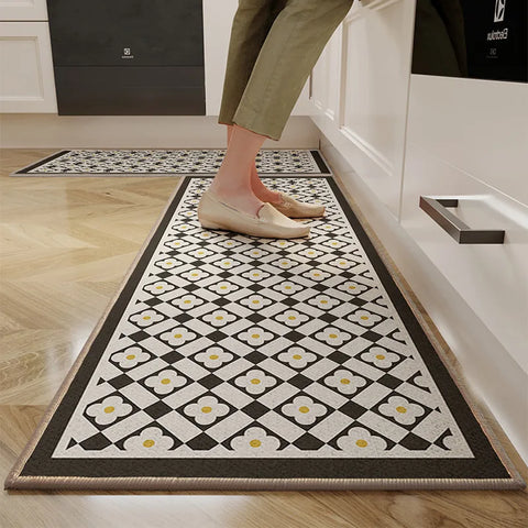 Navak Carpet Exclusive Picks 1/2PC Cartoon Easy To Manage Kitchen Floor Mat Home Long Crystal Velvet Carpet Dirt Resistant and Non-Slip Floor Mat