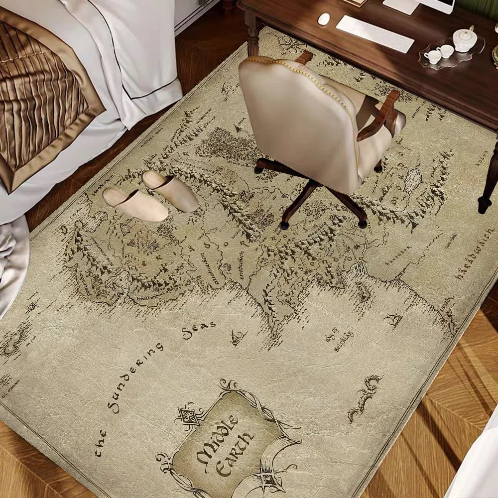 Navak Carpet L-Lords Game Rings Hallway Carpet Retro Multiple Choice Living Room Kitchen Rug Non-Slip Welcome Rug