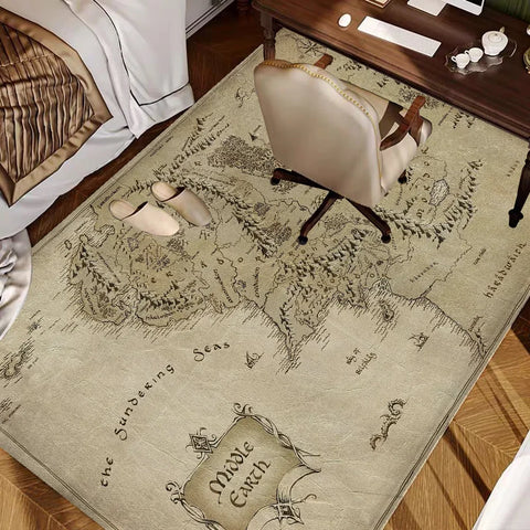 Navak Carpet L-Lords Game Rings Hallway Carpet Retro Multiple Choice Living Room Kitchen Rug Non-Slip Welcome Rug