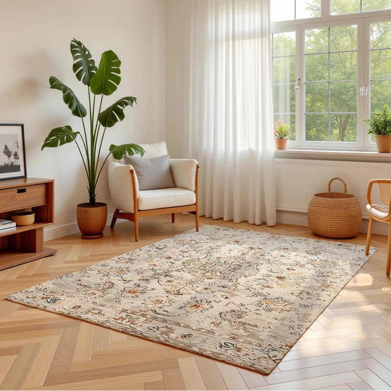 Navak Carpet Retro Style Living Room Decoration Plush Carpet Large Area Rugs for Bedroom Thick Washable Lounge Floor Mat Home Fluffy Soft Rug
