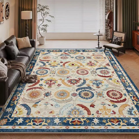 Navak Carpet American Retro Style Rugs for Bedroom Large Area Living Room Decoration Plush Carpet Anti-slip Lounge Floor Mat Fluffy Soft Rug