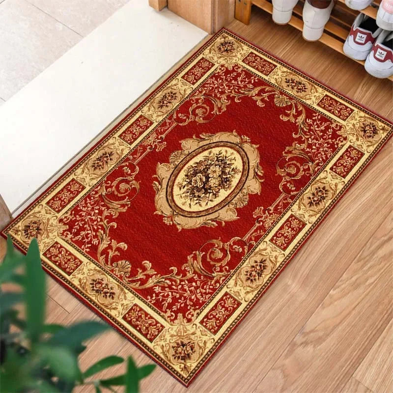 Navak Carpet Rug Anti-Slip Washable Floor  for Kitchen Laundry Room Retro Pattern   Corridor Entrance Door Mat